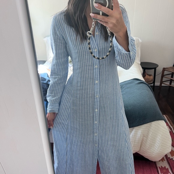 Polo by Ralph Lauren Blue Striped Long Sleeve Dress - Picture 2 of 16